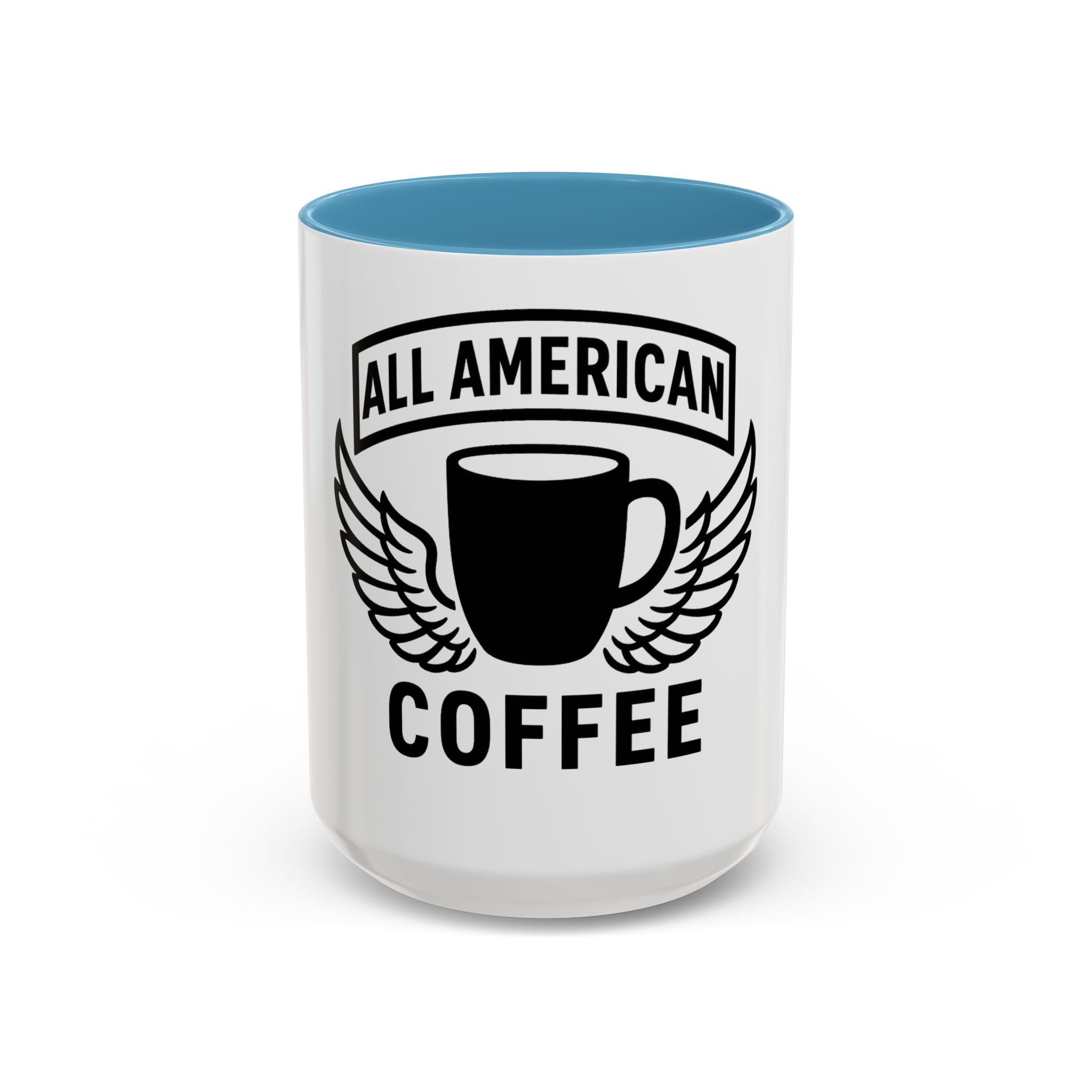 All American Coffee Accent Mug – Patriotic Winged Coffee Cup (11/15oz)
