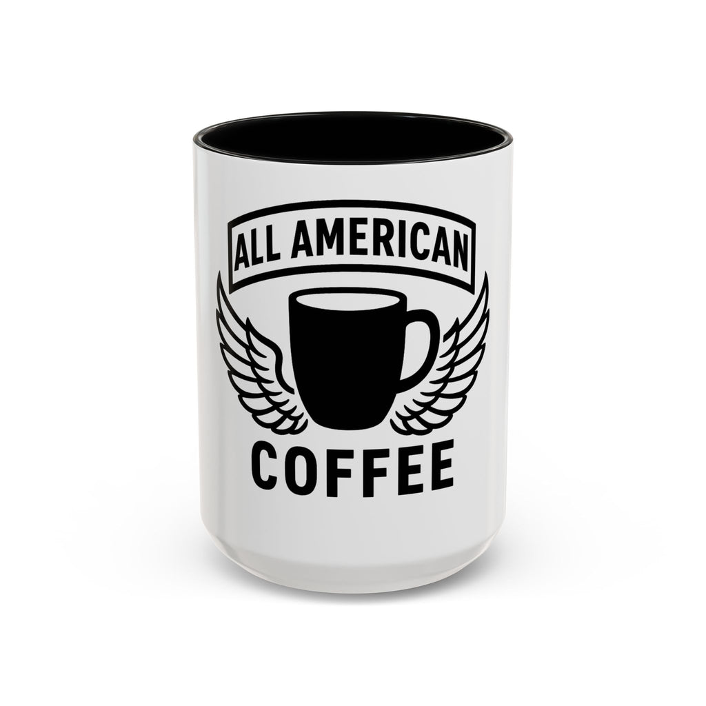 All American Coffee Accent Mug – Patriotic Winged Coffee Cup (11/15oz)