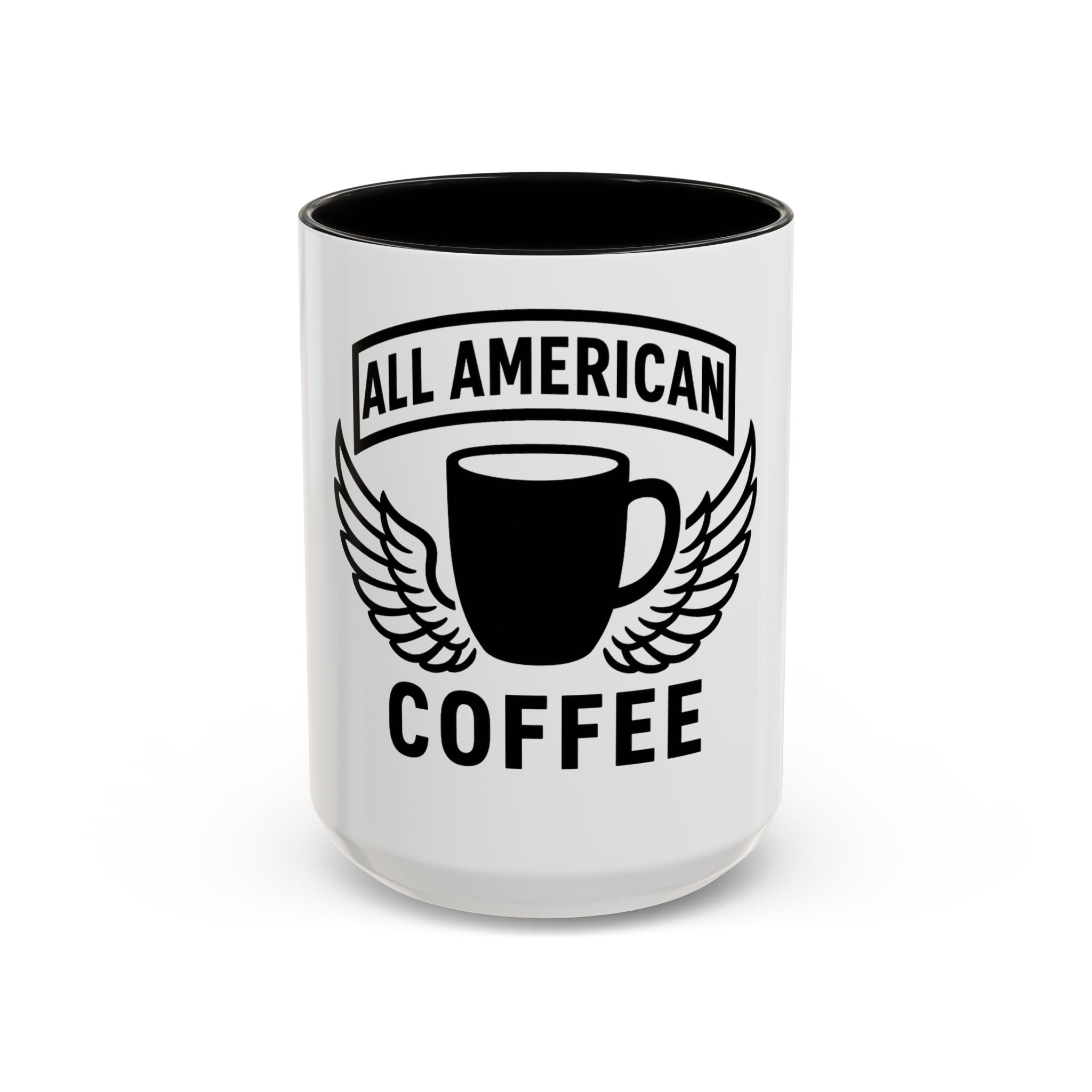 All American Coffee Accent Mug – Patriotic Winged Coffee Cup (11/15oz)