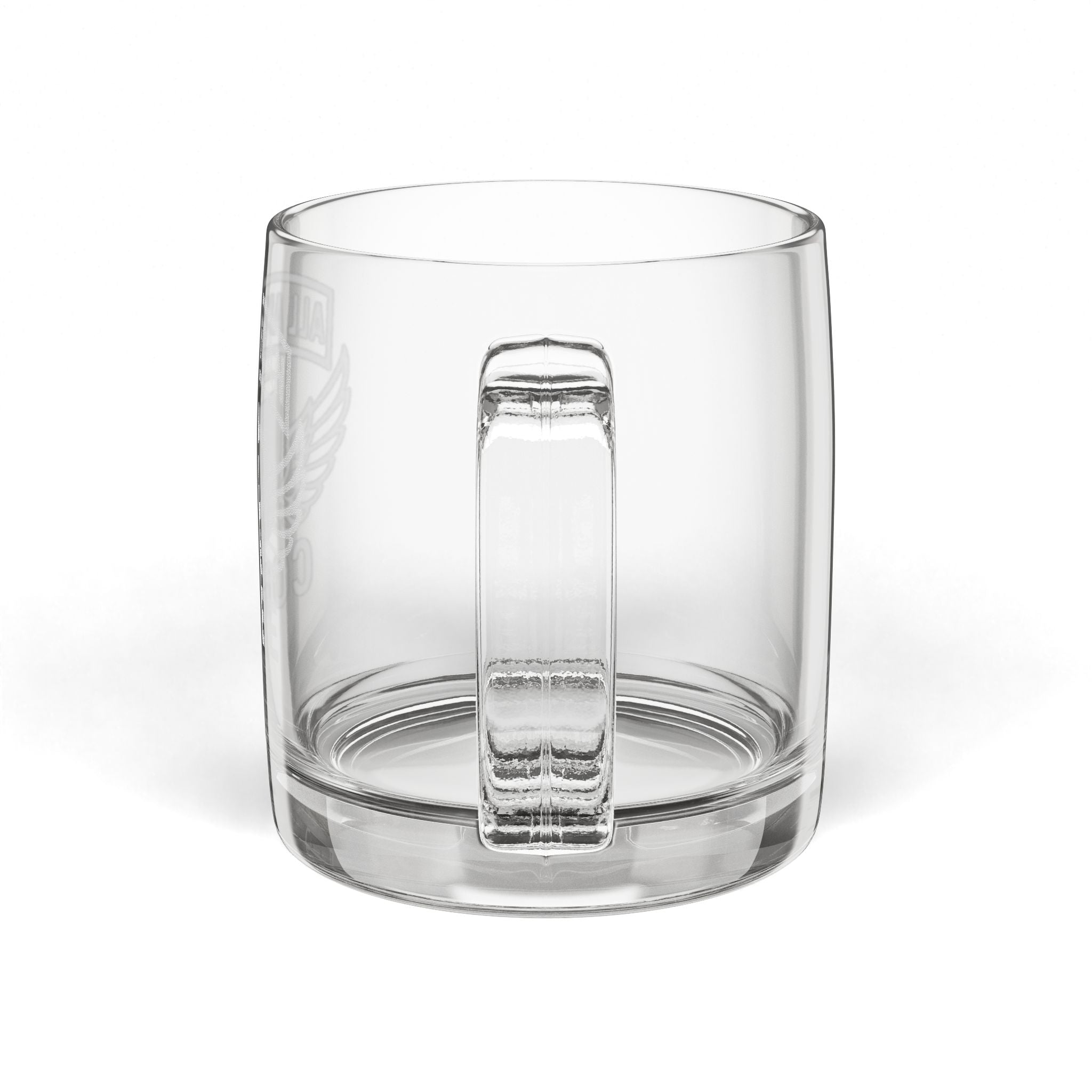 Engraved Glass Coffee Mug — 12.25oz